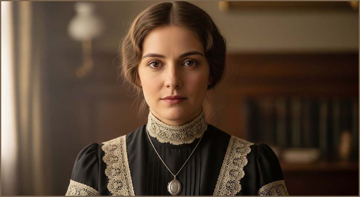 Portrait of Clara Immerwahr in early 1900s clothing.