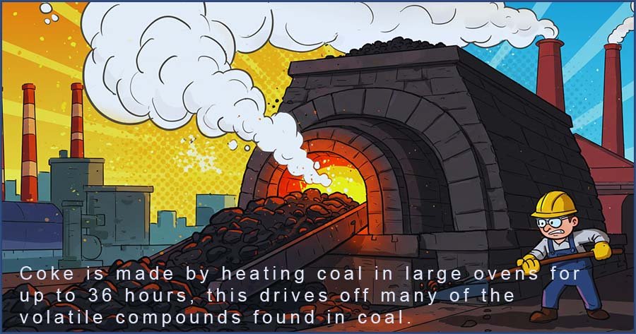 Image shows a carbon nanotube with closed ends, comic style image.