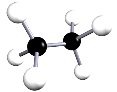 3D model of ethane.