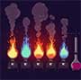 coloured flames