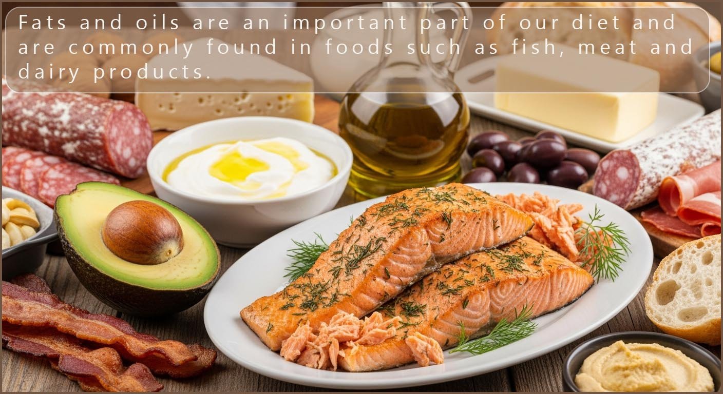 Foods containing saturated and unsaturated fats
