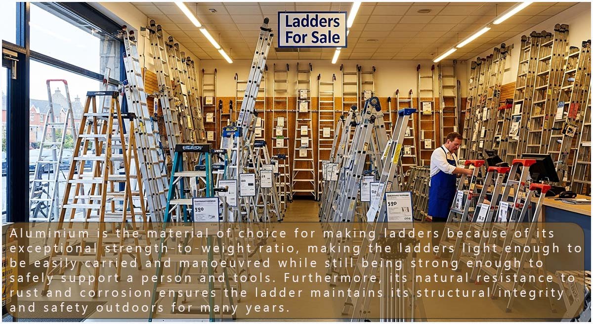 Ladders made from aluminium and aluminium alloys.