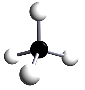 3D model of methane.