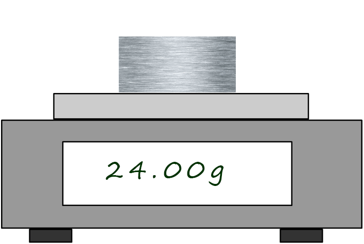 1 mole of magnesium atoms on a mass balance.