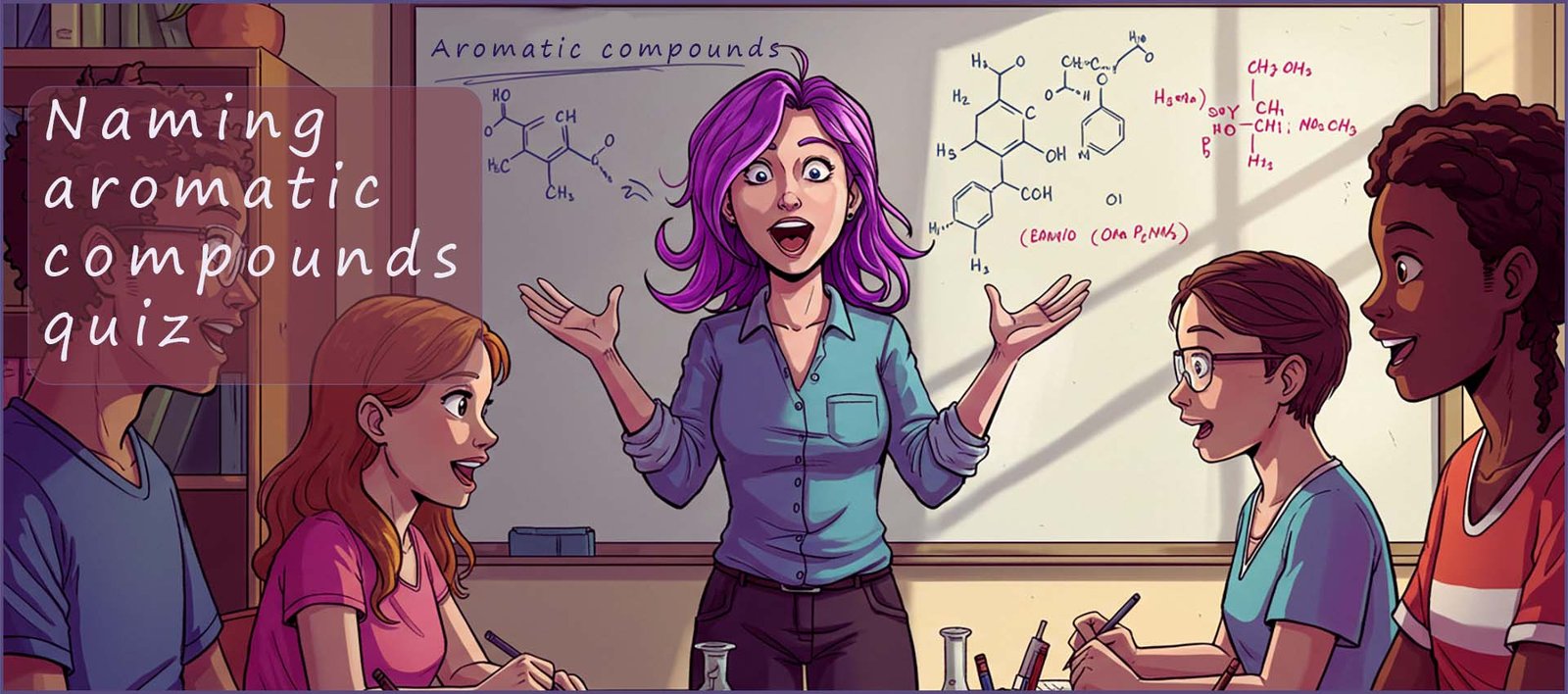 Header image- naming aromatic compounds quiz