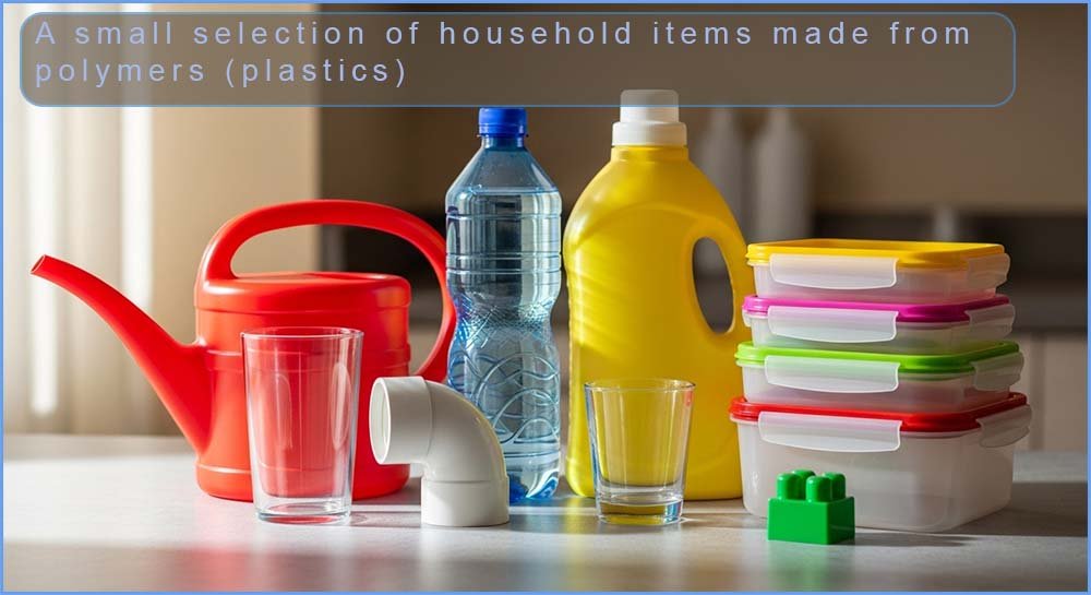 Household items made from polymers.