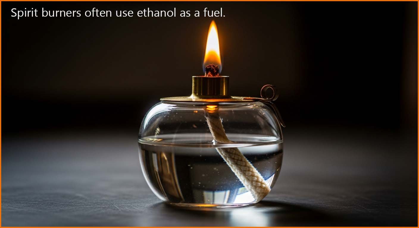 ethanol in spirit burner