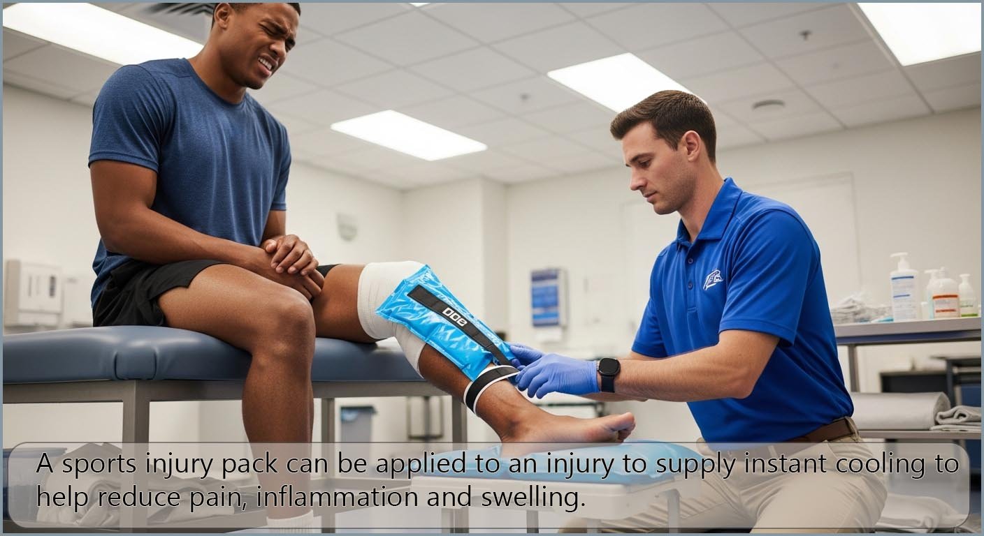 Sports injury packs use endothermic reactions to cool the site of an injury to reduce pain, swelling and inflammation.