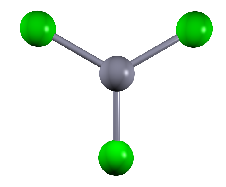 Trigonal planar shape diagram