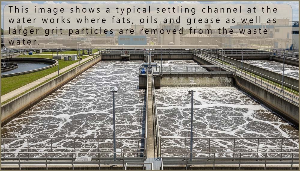 Settling tanks at the water works.